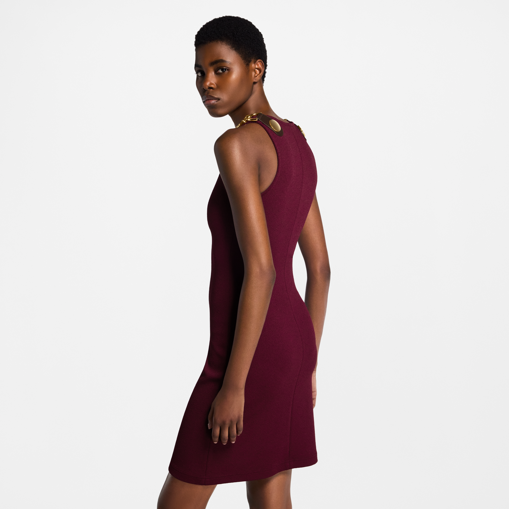 Vestido con tirantes con mosquetón  Mujer Prêt-à-Porter Vestidos | LOUIS VUITTON (Zoom de producto)